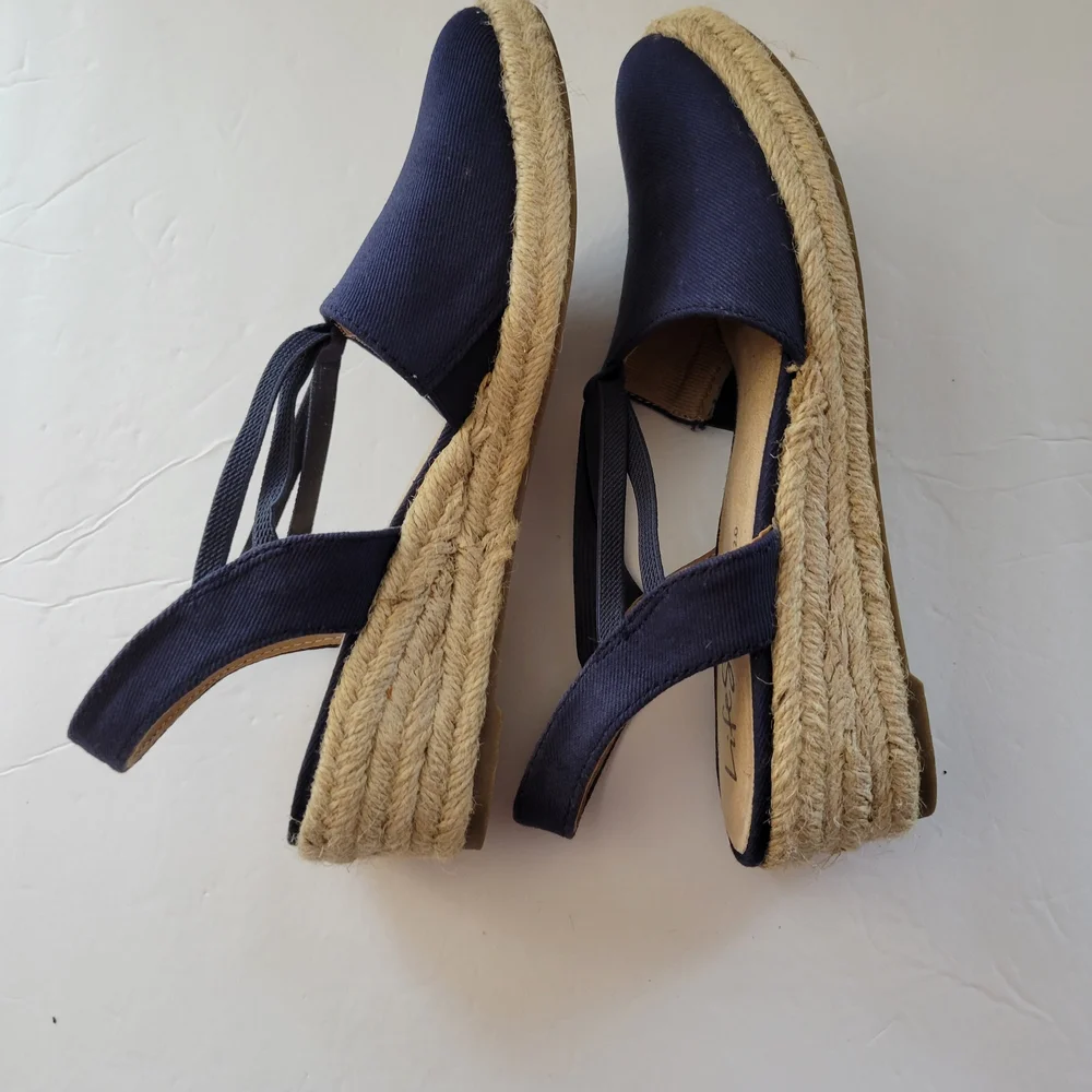 Life Stride Canvas Navy Espadrilles - Picture 3 of 5